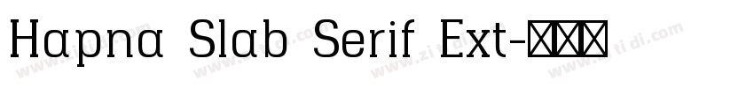 Hapna Slab Serif Ext字体转换